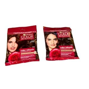 2 PK GARNIER COLOR SENSATION LIGHT BRWN & BRWN RETOUCH SHAMPOO-LIKE APPLICATION